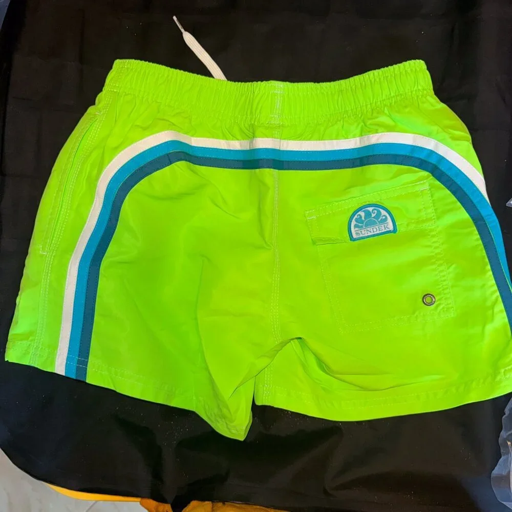Sundek BOY’S SWIMSHORTS SHORT ELASTICATED WAIST ICONIC TAFFETA